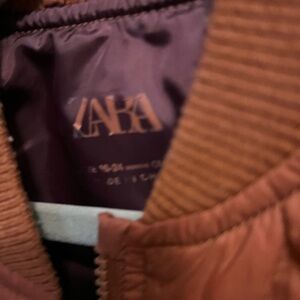 Zara Brown Puffer Jacket Stylish and Cozy